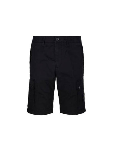 Wappen Cargo Bermuda Shorts Black - STONE ISLAND - BALAAN 1