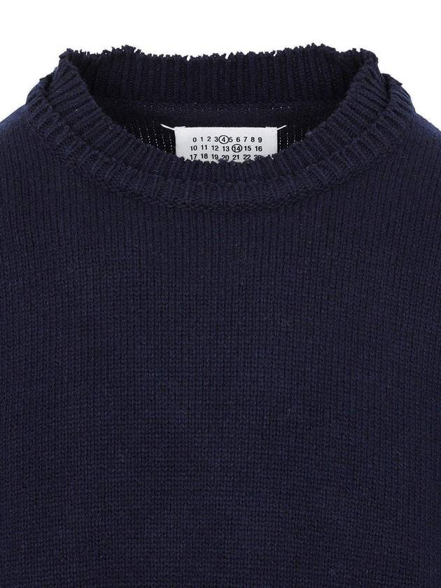 Back Stitch Elbow Patch Knit Top Navy - MAISON MARGIELA - BALAAN 7