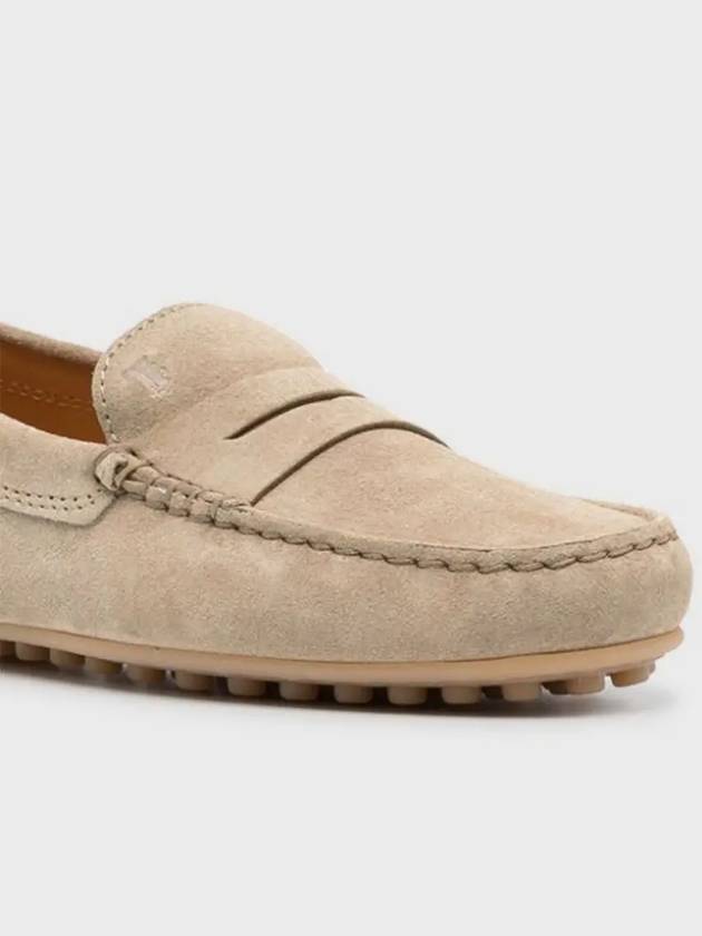 Gommino Suede Driving Shoes Beige - TOD'S - BALAAN 3