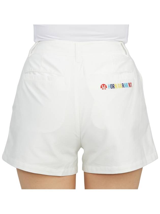 Women's Triple Rain Jersey Shorts White - HORN GARMENT - BALAAN 8