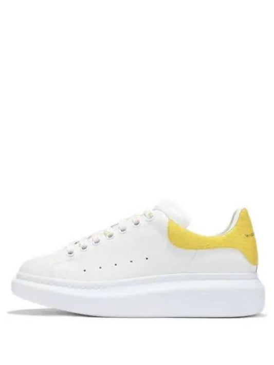 Yellow Tab Leather Oversole Low Top Sneakers White - ALEXANDER MCQUEEN - BALAAN 2