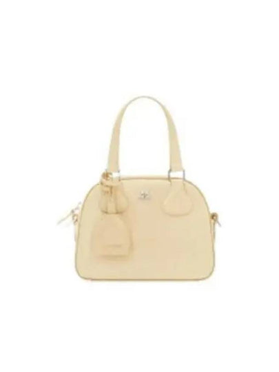 Mini Leather Bowling Tote Bag Beige - COURREGES - BALAAN 2