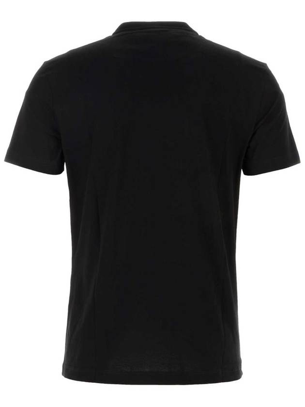 Logo Print Short Sleeve T-Shirt Black - VERSACE - BALAAN 3