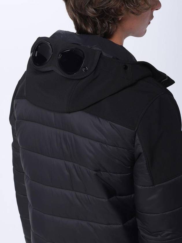 Shell R Blend Goggle Detail Hooded Jacket Black - CP COMPANY - BALAAN 5