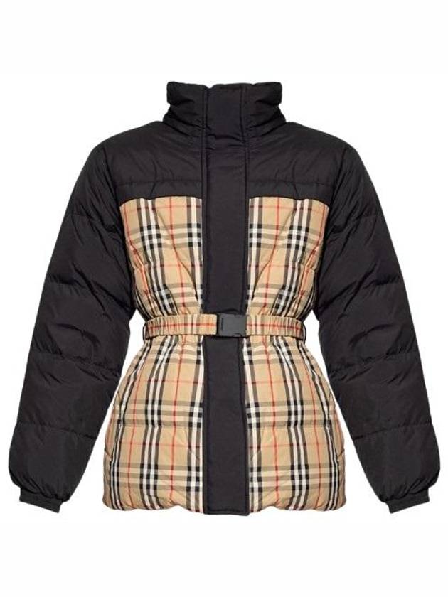 Check Reversible Down Padding Beige Black - BURBERRY - BALAAN 2