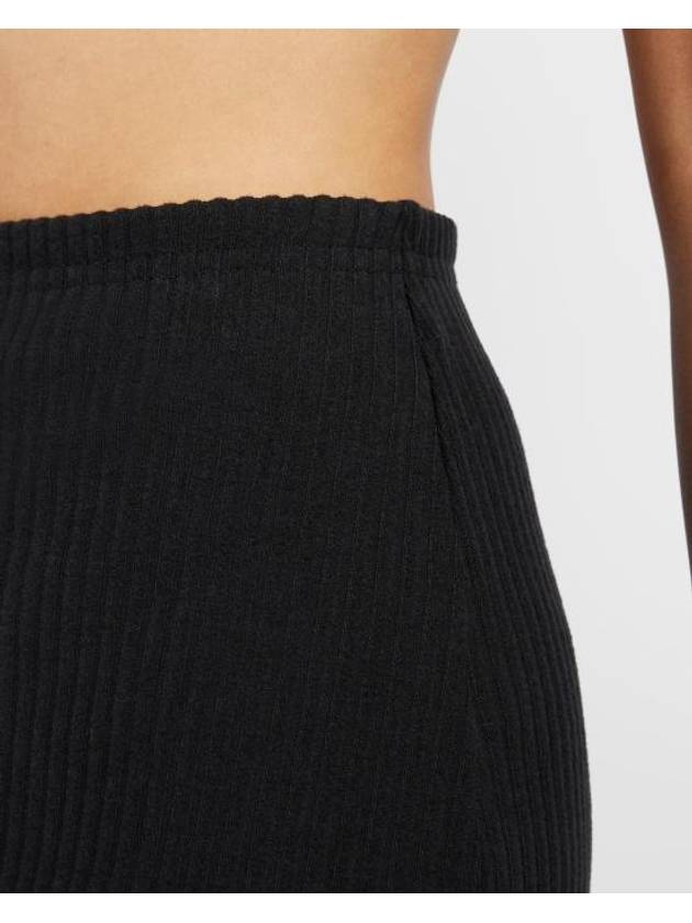 Sportswear Chill Knit Slim Ribbed Midi H Line Skirt Black - NIKE - BALAAN 4