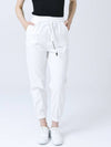 Poly Span Waist Full Banding String White Jogger Pants DO3242JOPT001 - DOYOUKNOWMC GOLF WEAR - BALAAN 3