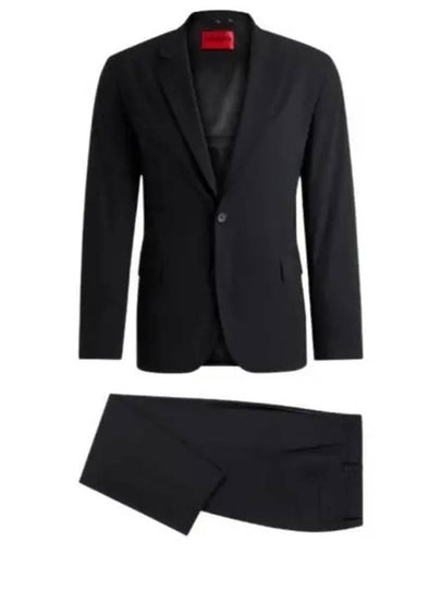 Performance Stretch Material Packable Slim Fit Suit Black - HUGO BOSS - BALAAN 2