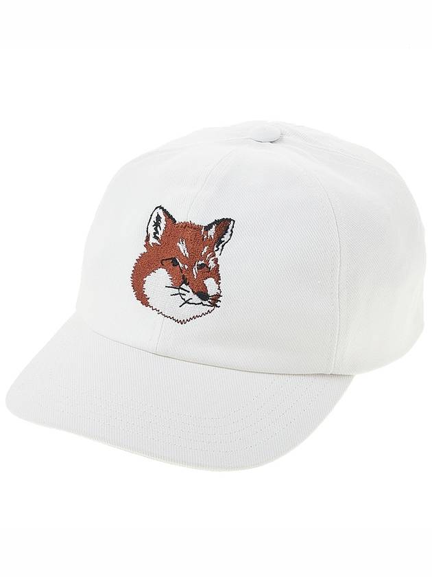 Maison Kitsune Fox Head Baseball Cap HU06118WW0007 WH - MAISON KITSUNE - BALAAN 1