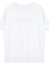 Logo Print Eco Responsible Cotton Short Sleeve T-Shirt White - BALMAIN - BALAAN 3