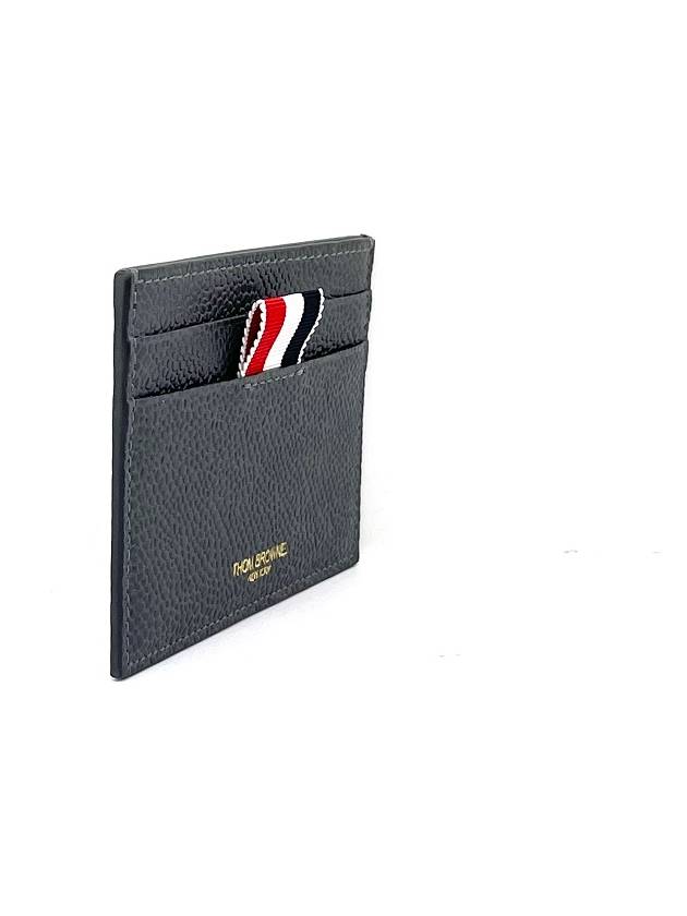 Lobster Pebble Grain Leather Card Wallet Dark Grey - THOM BROWNE - BALAAN 4