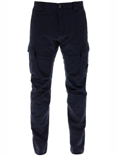 Stretch Sateen Ergonomic Lens Cargo Straight Pants Navy - CP COMPANY - BALAAN 1