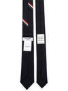 Three Stripes Classic RWB Selvedge Super 120 Count Wool Tie Navy - THOM BROWNE - BALAAN 3