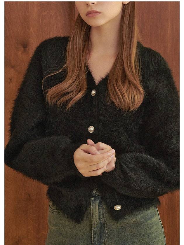 Women's Seraphic Angora Cardigan Black - MICANE - BALAAN 5