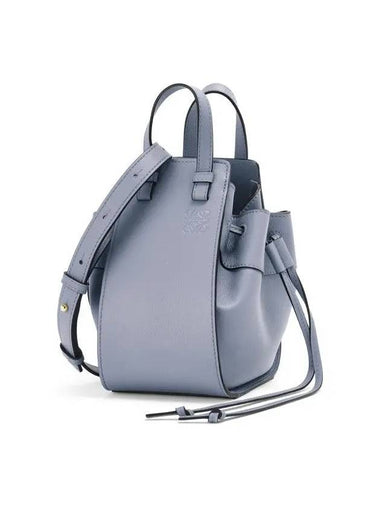 Classic Calfskin Drawstring Mini Hammock Bag Atlantic Blue 0010640316 - LOEWE - BALAAN 1