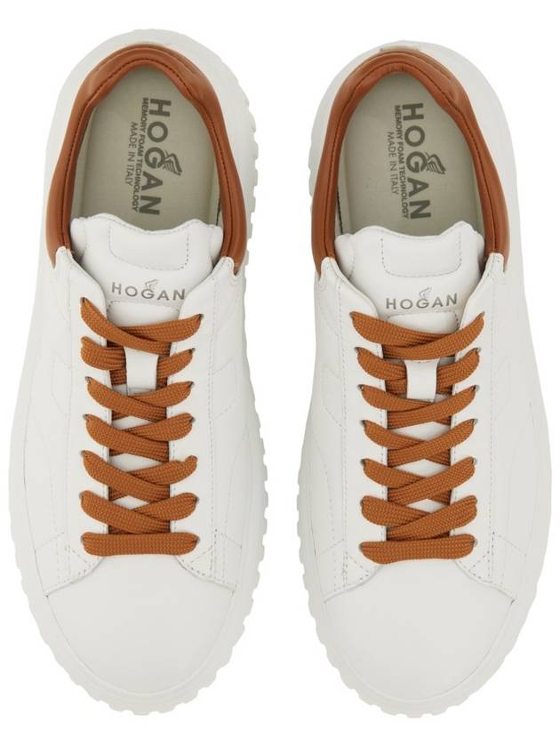 Platform Leather Low Top Sneakers White - HOGAN - BALAAN 9