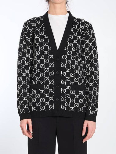 Reversible Gg Wool Jacquard Cardigan - GUCCI - BALAAN 1