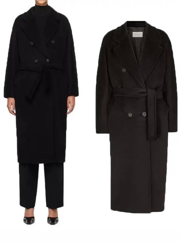 Tan Madame Wool Coat Black 241118F059004 - MAX MARA - BALAAN 1