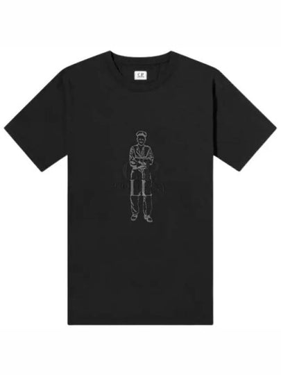 1020 Jersey British Sailor Short Sleeve T-Shirt Black - CP COMPANY - BALAAN 2