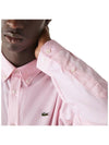 Men's Regular Fit Premium Long Sleeve Shirt Pink - LACOSTE - BALAAN 3