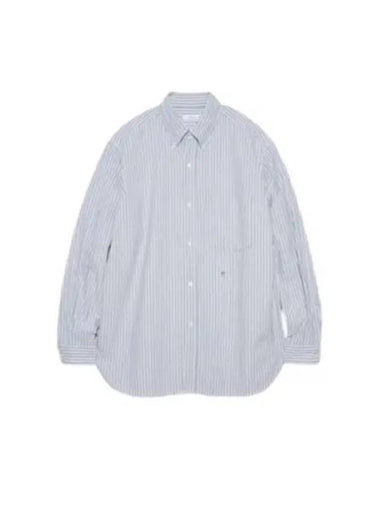 NANAMI AmiCA Button Down Stripe Wind Shirt Navy SUGF352 N - NANAMICA - BALAAN 1