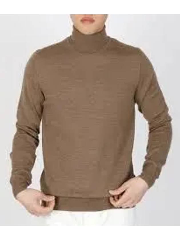 Lyd Merino Wool Turtleneck Brown - J.LINDEBERG - BALAAN 2