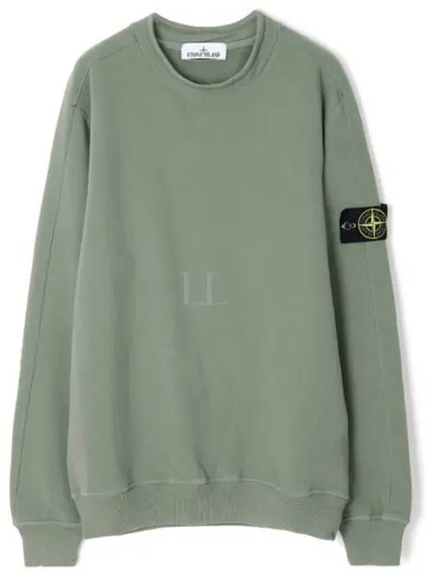 Stretch Cotton Fleece Mock Turtleneck Sweatshirt Sage Green - STONE ISLAND - BALAAN 2