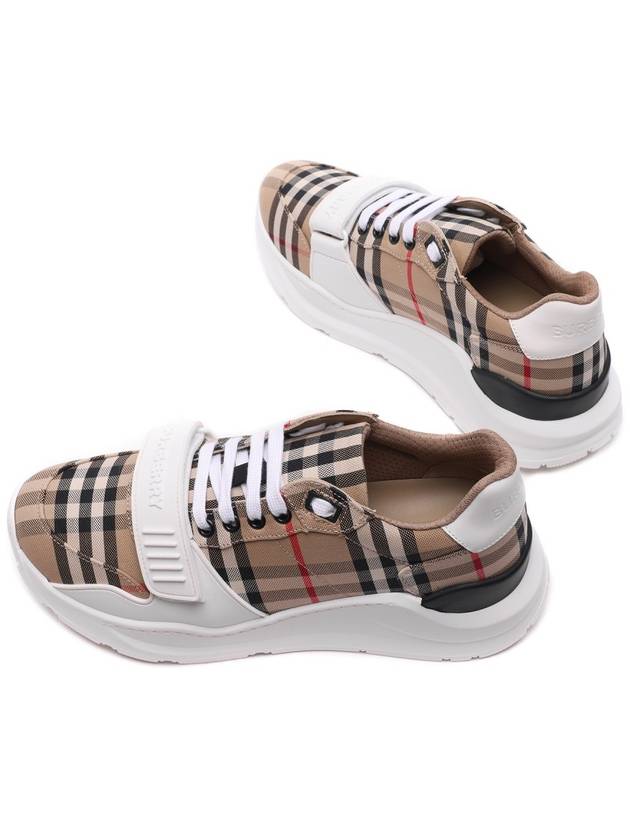 Vintage Check Suede Leather Sneakers Archive Beige - BURBERRY - BALAAN 7