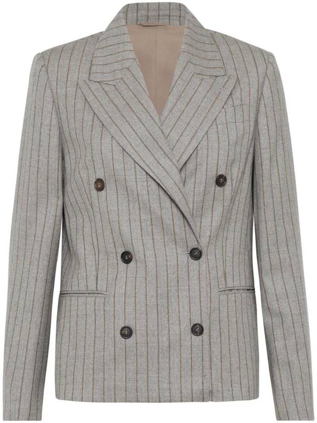 Pinstripe double-breasted blazer MD5777060C001 - BRUNELLO CUCINELLI - BALAAN 1