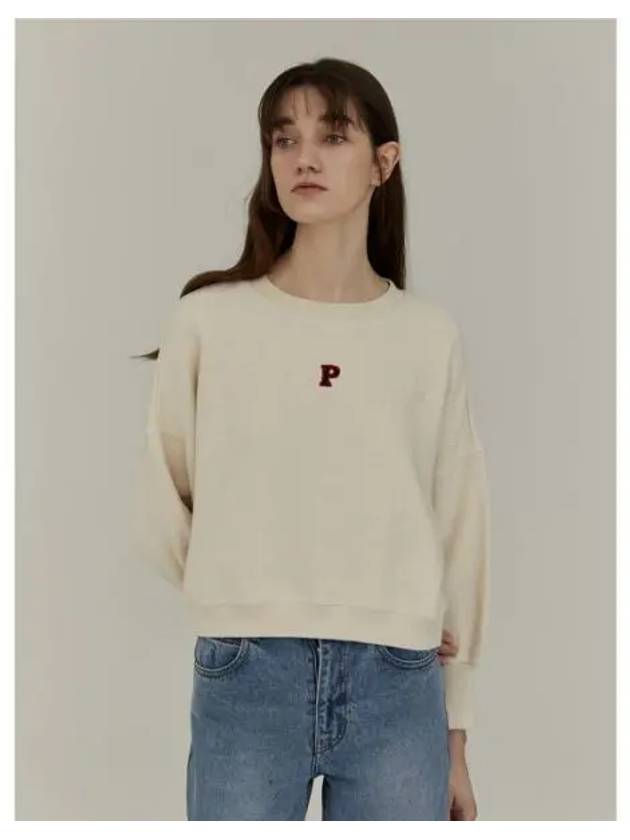 DOUBLE LOGO RAGLAN SWEATSHIRT IVORY - BENSIMON - BALAAN 1