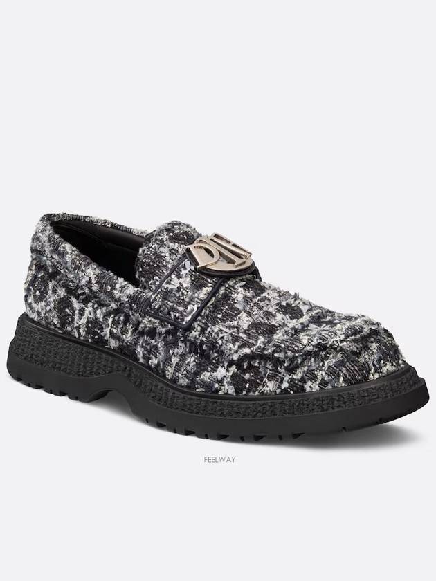 Buffalo Cannage Cotton Tweed Loafer Navy - DIOR - BALAAN 2