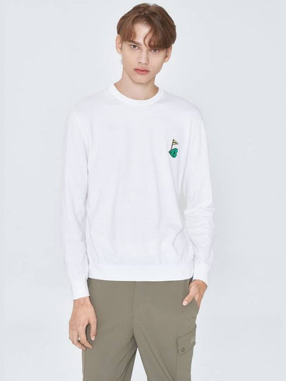 Men's Stair Flag Pullover Knit White - GOXO - BALAAN 2