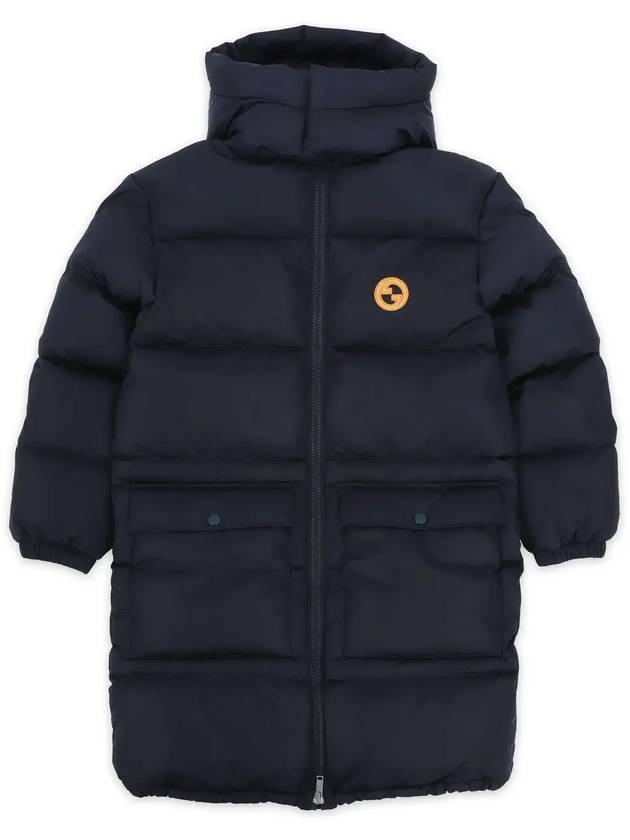 Kids Down Long Padding Jacket Navy - GUCCI - BALAAN 4