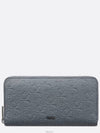 Zipper Long Wallet Deep Gray Dior Gravity Leather - DIOR - BALAAN 1