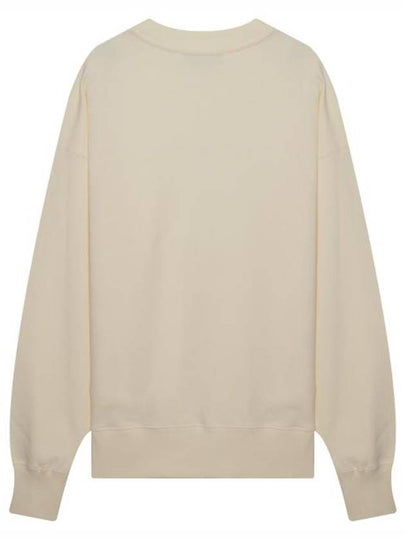 College Logo Crew Neck Cotton Sweatshirt Ivory - MSGM - BALAAN 2