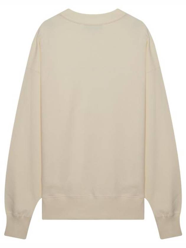 College Logo Crew Neck Cotton Sweatshirt Ivory - MSGM - BALAAN 2