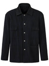 Collar color combination liner pleated work jacket black - MONPLISSE - BALAAN 2