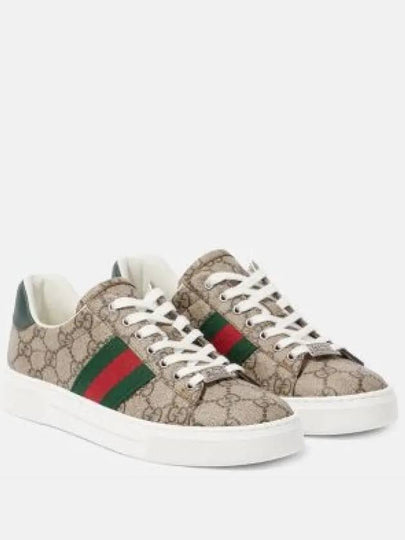 Ace GG Supreme Low Top Sneakers Beige - GUCCI - BALAAN 2