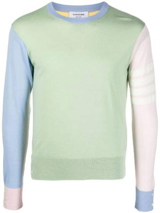 Classic 4 Bar Merino Wool Knit Top Green - THOM BROWNE - BALAAN 1