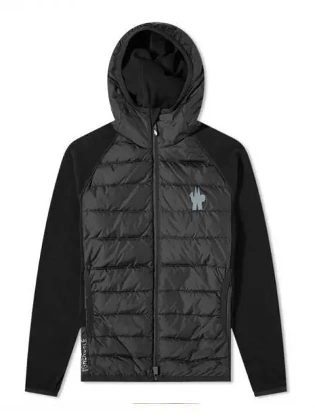 Grenoble padding mix hooded zip up jacket black men 233382 - MONCLER - BALAAN 1