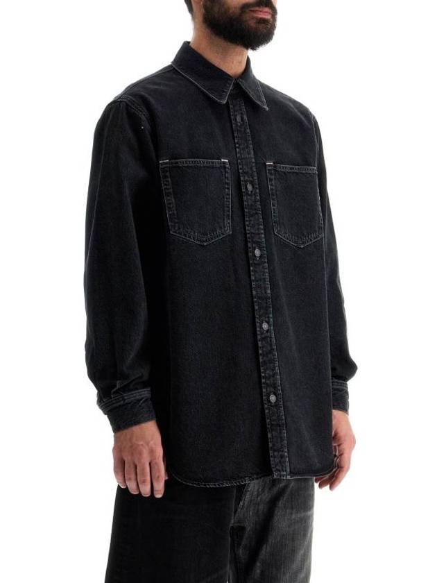 long sleeve shirt CB0082 900 BLACK - ACNE STUDIOS - BALAAN 4