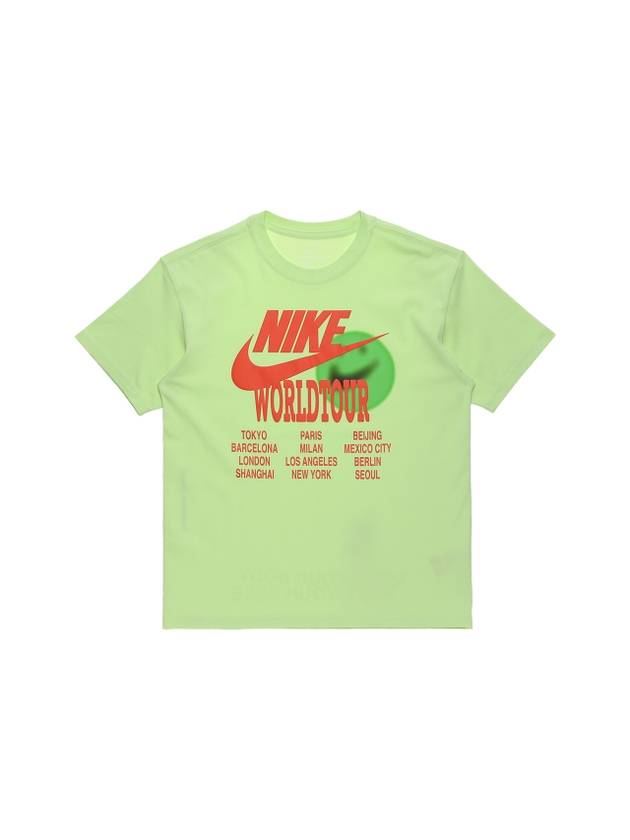 World Tour Graphic Short Sleeve T-Shirt Lime - NIKE - BALAAN 1