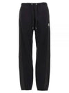 Drawstring Fleece Track Pants Black - MONCLER - BALAAN 2