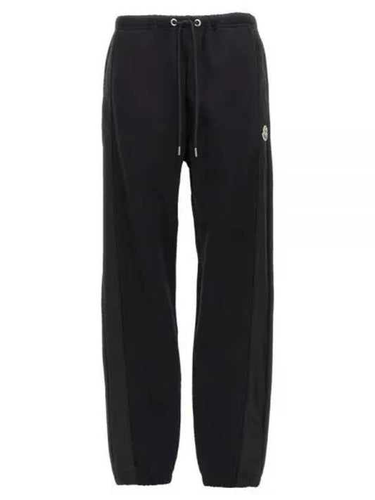 Drawstring Fleece Track Pants Black - MONCLER - BALAAN 2