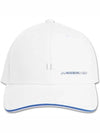 Men's Sunny Logo Print Polyester Twill Ball Cap White - J.LINDEBERG - BALAAN 2