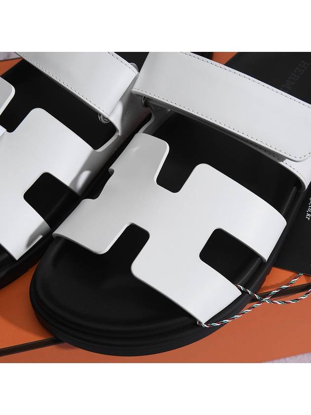 Chypre Calfskin Sandals Blanc - HERMES - BALAAN 3