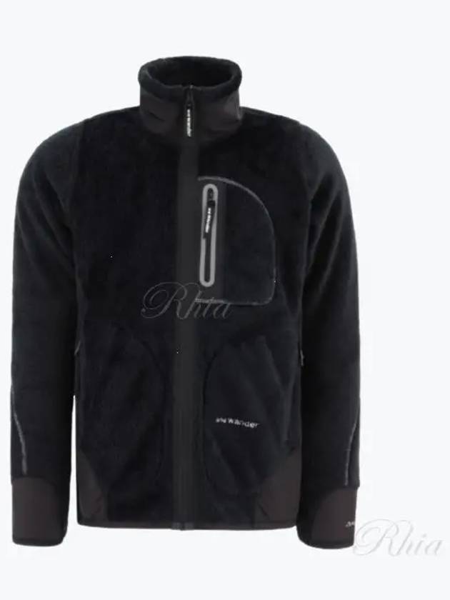 High Loft Fleece Jacket Black 5743241017 010 - AND WANDER - BALAAN 1