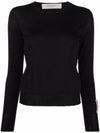 Round Neck Wool Knit Top Black - GOLDEN GOOSE - BALAAN 3