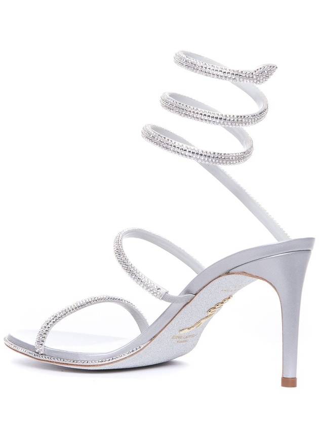 René Caovilla Silver Cleo Sandal 80 Shoes - RENE CAOVILLA - BALAAN 1