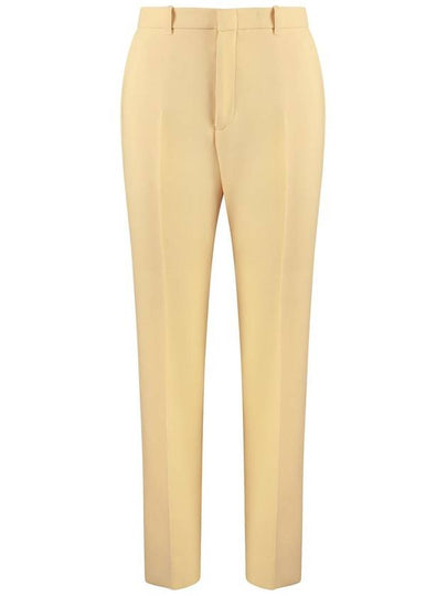 Light wool crepe straight pants cream - GUCCI - BALAAN 2